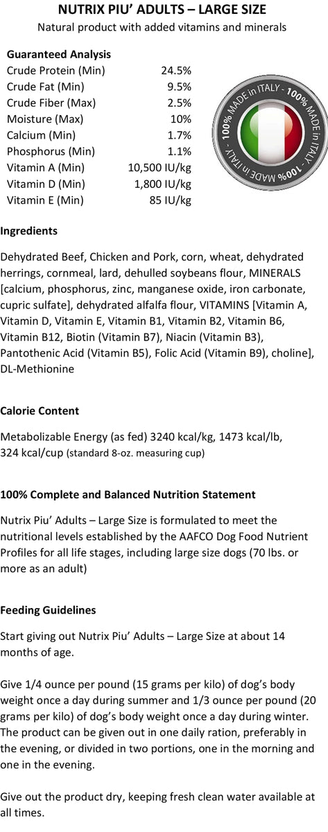 Nutrix Piu Adults Large Size
